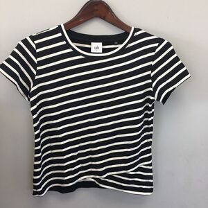Cabi | Gracie Black Stripe Crop Top 5059 | S